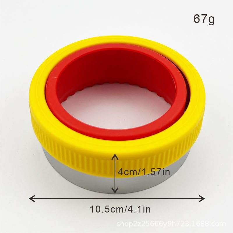 sandwich cutter.bread cutter.sandwich crimpit.uncrustables sandwich maker.sandwich sealer.crimpit sandwich maker.crustless sandwich cutter.crust cutter.sandwich mold (Yellow red) 5