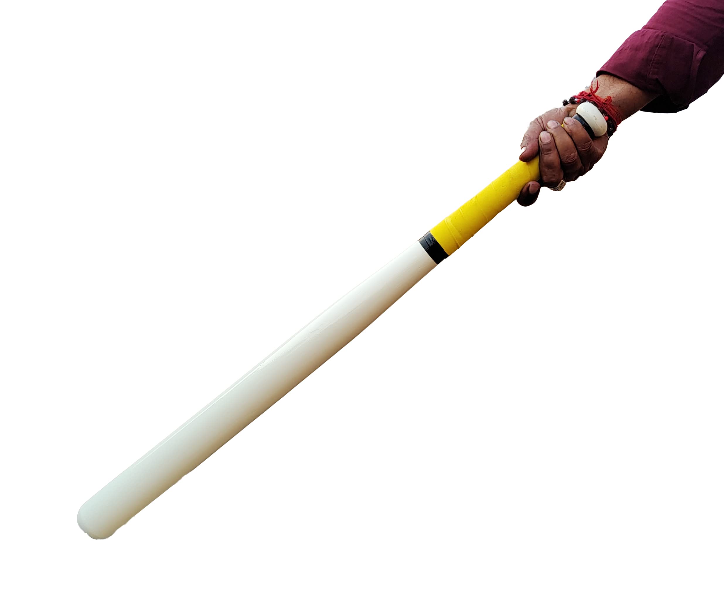 BOLDUP Heavy-Duty Natural Wood Baseball Bat Solid Wood for Self-Defense(32 INCH, White) 3