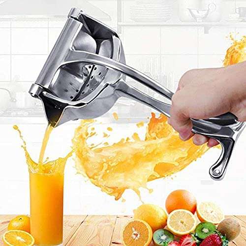 13 SOEME Heavy Duty Aluminium Manual Fruit Juicer Manual Citrus Press Juicer for Grapefruits Lemon, Orange Press Squeezer (Silver) 1