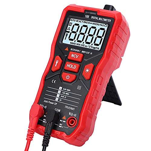 UA168 Mini Handheld LCD Digital Multimeter AC DC Voltage Resistance Tester with Test Probes 3