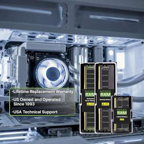 NEMIX RAM 16GB (2X8GB) DDR4 2933MHZ PC4-23400 1Rx8 1.2V CL21 288-PIN ECC UDIMM Unbuffered Memory KIT 5