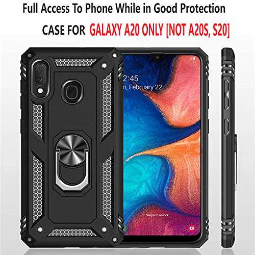 STARSHOP Compatible for Galaxy A20 Phone Case, Samsung A20 Phone Case, Ring Cover Blue 3