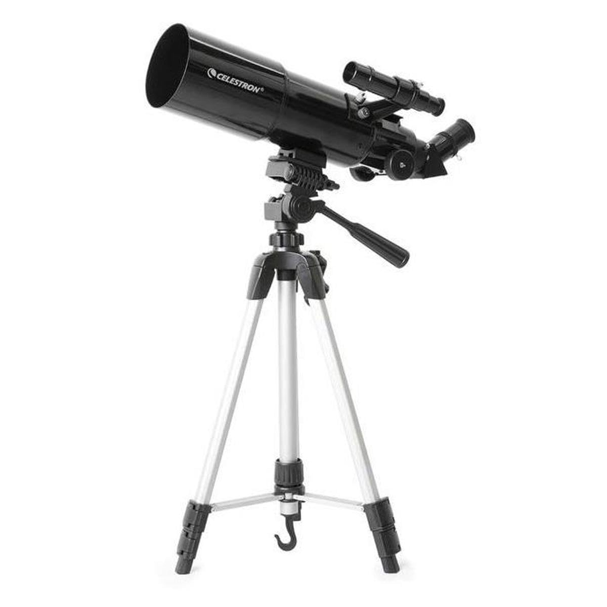 Celestron Travel Scope 80 Portable Refractor Telescope – 80mm Aperture, Fully-Coated Glass Optics – Includes Tripod, Smartphone Adapter, Backpack & Software – Ideal for Beginners & Travel 1