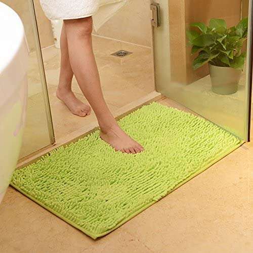 WorldCare® Pink1Pcs chenille Bath mats Non-slip Bath Mats chenille floor mats mattresses bedroom kitchen bathroom door anti - skid pad 5ZCF136 3