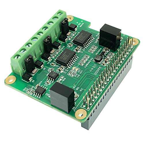 RS485 CAN HAT for Raspberry Pi Via SPI Onboard 1 x CAN Bus MCP2515 Transceiver 2 x RS485 Bus SC16IS1752, Signal and Power Isolated, ESD Protection Port, Stable Long-Distance Communication Module