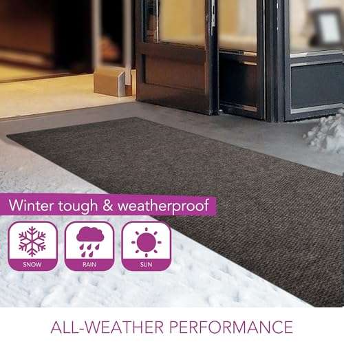 iCustomRug Hallway Runner Rug – 3x8ft Brown, Indoor/Outdoor, Non-Slip Rubber Backing, Low-Profile All-Weather Carpet, Non-Shedding & Easy Care, Entryway Mat Ideal for High Traffic Areas 5