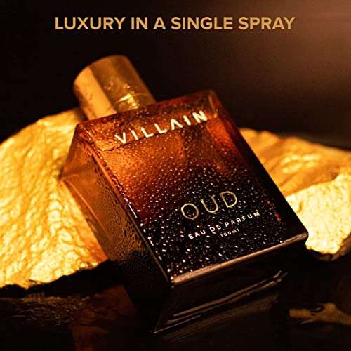 VILLAIN Oud Eau De Parfum for Men, 100ml| Super Long Lasting Premium Fragrance| Oudh Perfume| Oriental, Smoky, Spicy| Attar Like Scent for Luxury and Richness| Bold and Strong Aroma 6