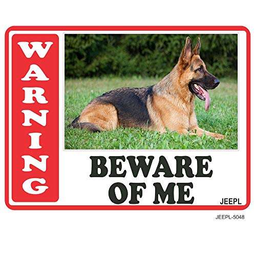 JEEPL-BE WARE OF DOG SIGN BOARD | Warning Sign Board |Duty Sign Board |Beware Of Guard Dog Sign board||ACP WITH VINYL|12X10 1