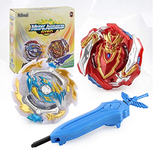 Bey Battle Burst Evolution Attack Gyro Metal Fusion Battling Tops with 4D Launcher Battle Set 2 in 1