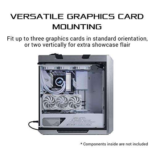 ASUS ROG Strix Helios GX601 White Edition RGB Mid-Tower Computer Case for ATX/EATX Motherboards with Tempered Glass, Aluminum Frame, GPU Braces, 420mm Radiator Support and Aura Sync 4