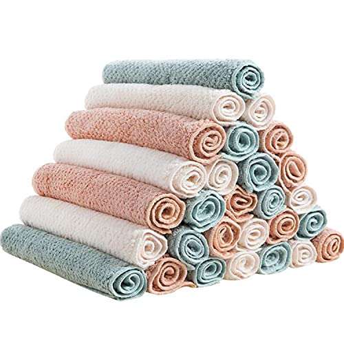 ubersweet® Imported Soft Towels Cleaning Cloth Kitchen Dish Towels Water Absorbent Fast Drying Multipurpose Soft Lint Free Towels for Spa Hotels Home_174424 4