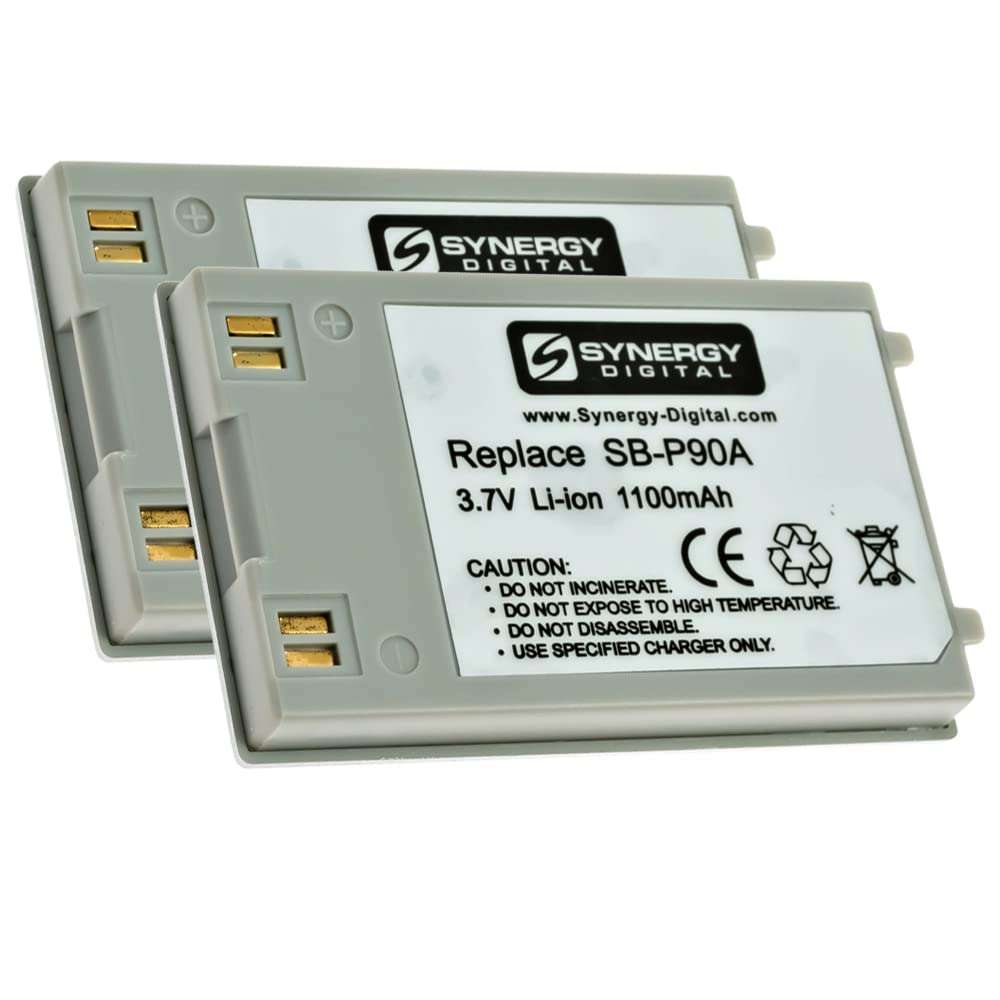 Synergy Digital Camcorder Batteries, Compatible with Power 2000 ACD681 Camcorder Batteries (li-ion, 3.7V, 1100 mAh), Set of 2 1