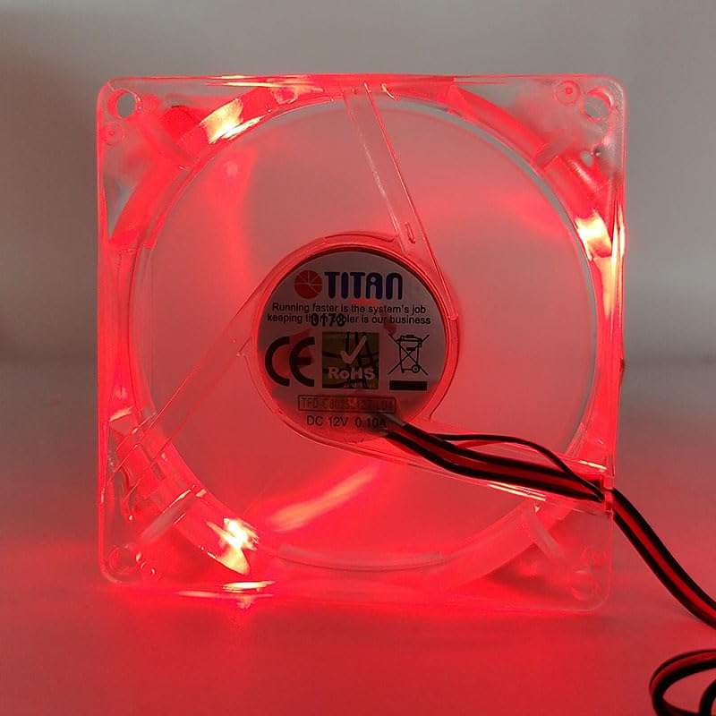 NZNYDNL TFD-C8025L12ZLD4 8025 12V 0.10A 8CM 3-wire transparent lighting cooling fan 5