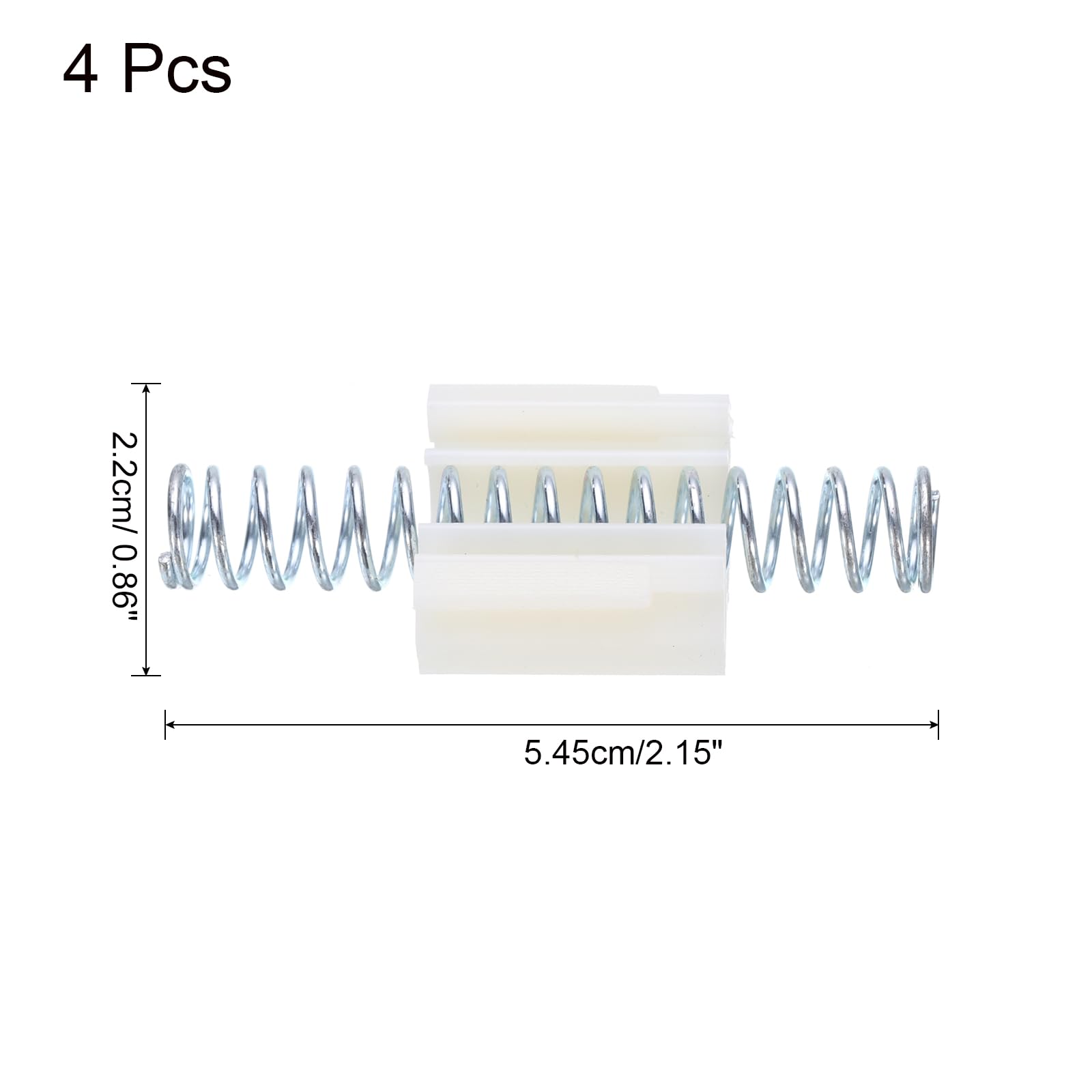 uxcell 4pcs Bifold Door Hardware, Bi-fold Closet Door Hardware Repair Spring, Silver Tone 3