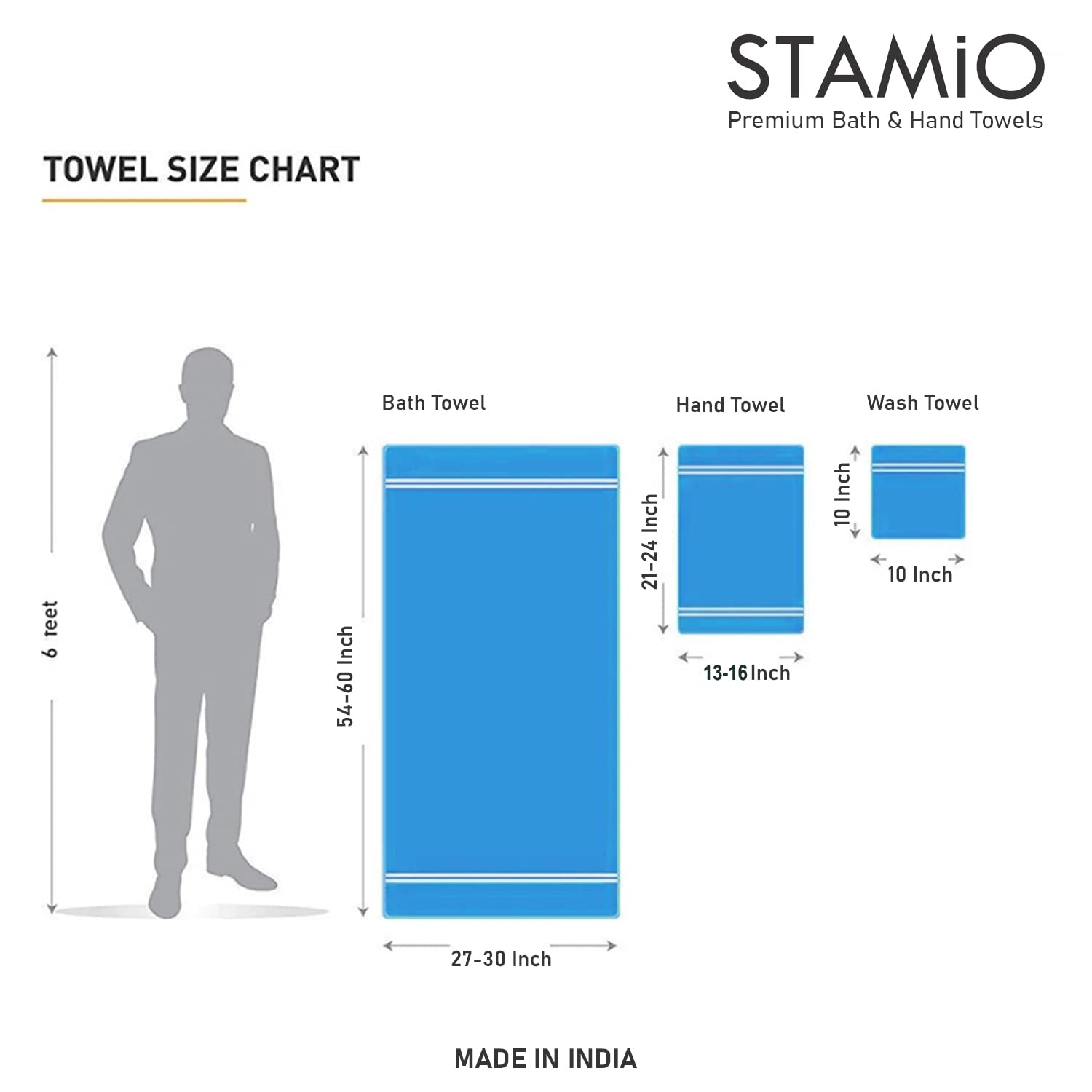 STAMIO Cotton 390 GSM Bath and Hand Towel Set for Men and Women | Extra Soft & Absorbent (Sepia Brown) 6