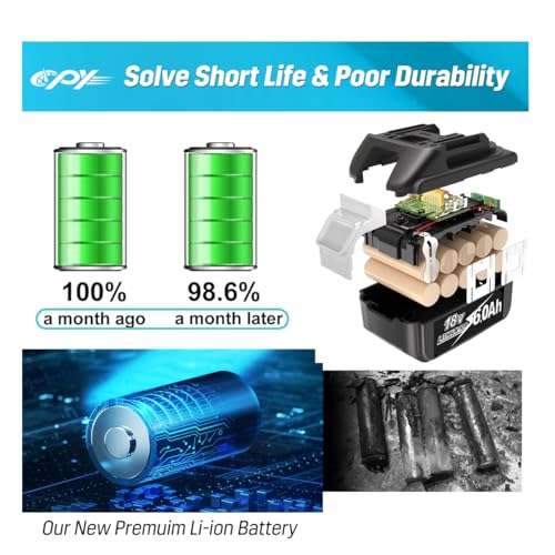 CPY M5Y1K Battery Replacement(40Wh 14.8V 2600mAh) 2