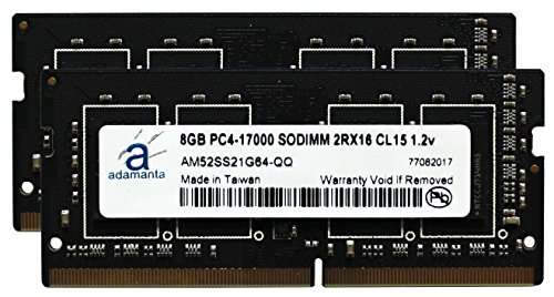 Adamanta 16GB (2x8GB) Laptop Memory Upgrade for MSi GS72 6QD 050BE Stealth DDR4 2133 PC4-17000 SODIMM 2Rx16 CL15 1.2v Notebook RAM