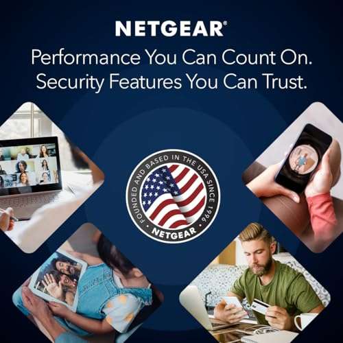 NETGEAR Nighthawk 6-Stream Dual-Band WiFi 6 Router (RAX54S) – Security Features, AX5400 Wireless Speed, Up to 5.4 Gbps, Covers up to 2,500 sq. ft., 25 Devices - 1-Year Armor Subscription Included 3