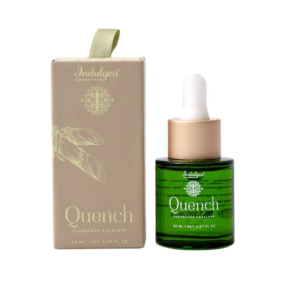 Indulgeo Essentials Quench 20ml – 100% Organic Sugarcane Squalane| Cruelty-Free | For All Skin Types 1