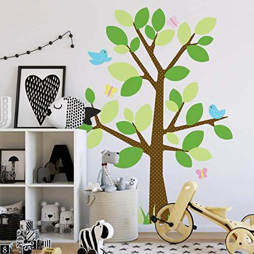 Roommates Plastic Dotted Tree Giant Wall Decal, Multi Color