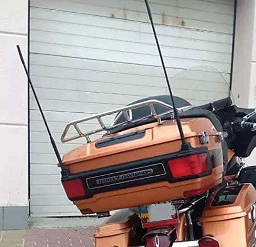 2-Pack Short Whip Metal Antenna Mast for Harley Davidson | Highly Durable Premium 16 Inch Antennas | Black Car Wash-Proof FM AM XM CB Radio Antenna | Universal Accessories for Harley Davidson 2