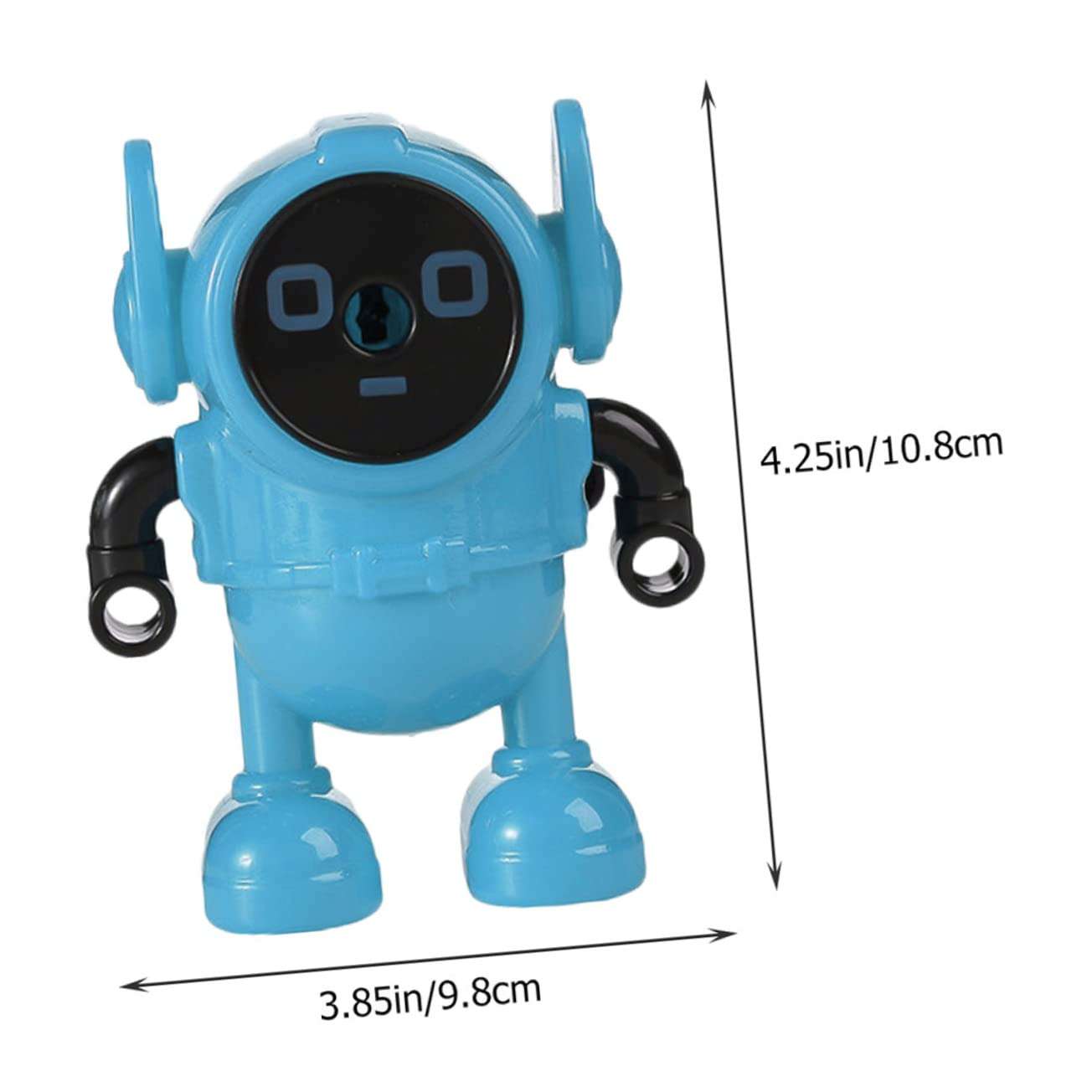 Angoily Cartoon Robot Manual Pencil Sharpener for Students Cute and Compact Hand Crank Sharpener 3