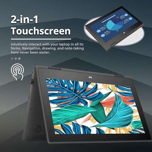 HP ProBook x360 G5 11.6" Touchscreen 2-in-1 Laptop, Intel Celeron N4020, 4GB RAM, 224GB Storage (64GB eMMC + 160GB Docking Station Set), Full-Sized Keyboard, 720p HD Webcam, Windows 10 Pro, Gray 4