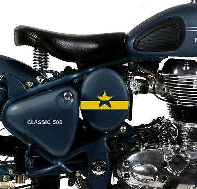 ISEE 360® Vinyl Bike Decal Sticker for Bullet (15 cm x 5 cm) Pack of 1 (Yellow) 1