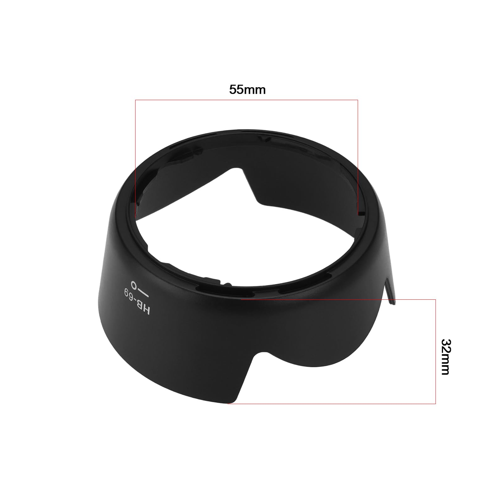 Be In Your Mind 2pcs Camera HB-69 Lens Hood Plastic Sunshade Rainproof Cover Compatible with Nikon AF-S DX 18-55mm f/3.5-5.6G VR II D3200 D5200 Lens 5