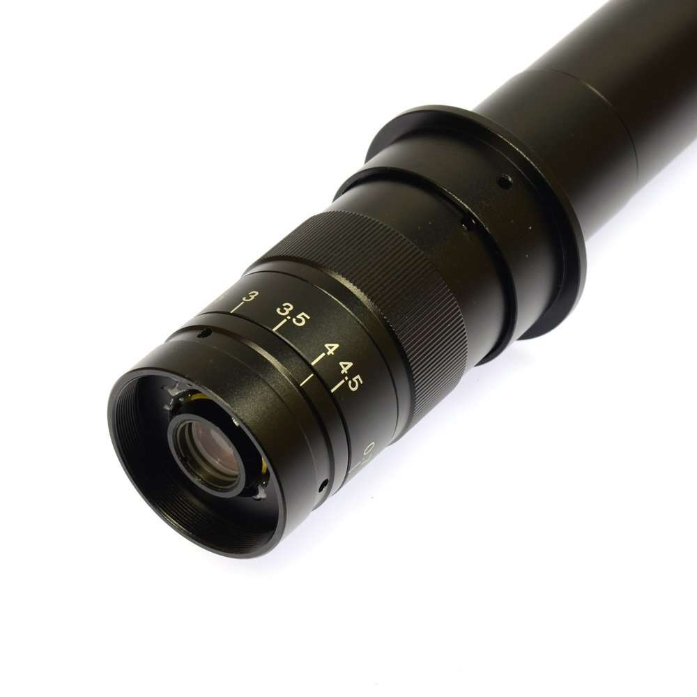 Metal Boom Stereo Microscope Camera Table Stand Holder 50mm Ring +180X Zoom C-Mount Lens (180X Zoom Lens) 5