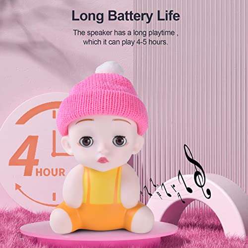 Aresrora Doll Wireless Bluetooth Speaker,Vintage Decor,Kawaii Speaker with TWS Pairing,Bluetooth 5.0,Built-in-Mic,Handsfree Call,TF Card,HD Sound and Bass for Android/iOS Devices (Girl) 3