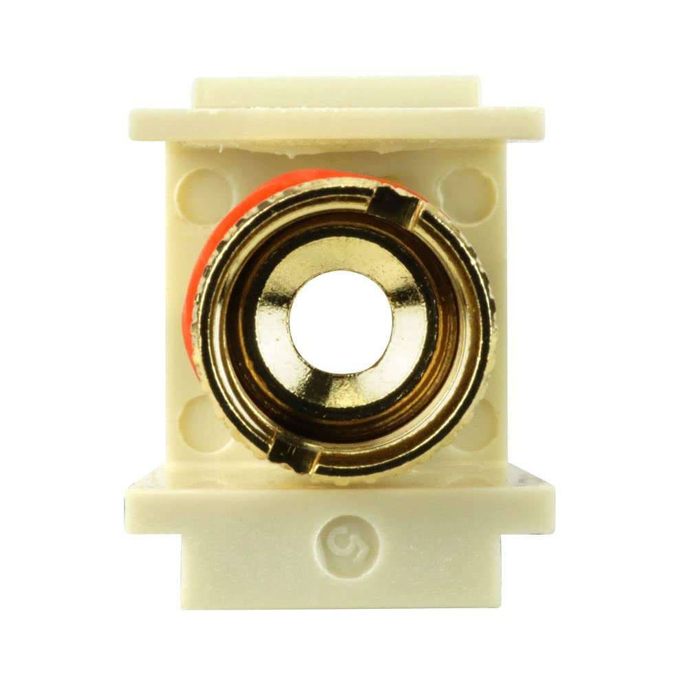 Gold-Plated Speaker Binding Post Keystone Insert 3