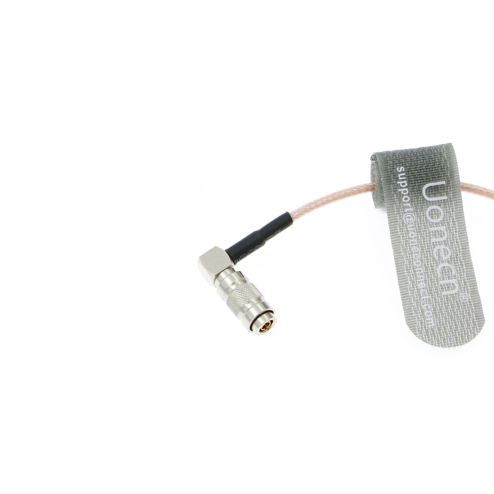 Uonecn RG179 Right Angle BNC to Right Angle DIN 1.0/2.3 mini BNC 75ohm Coaxial Cable Video Cable for Blackmagic HyperDeck Shuttle 50cm 5