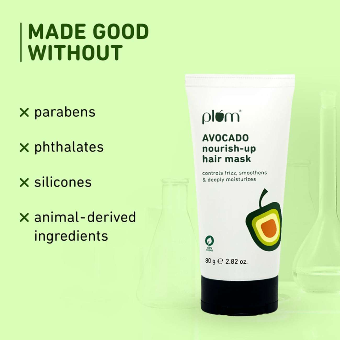 Plum Avocado Fresh Hair Mask For Dry And Frizzy Hair I With Argan Oil & Shea Butter | Hair Mask For Frizzy, Curly Hair I 80 Gm, 1 Count 6