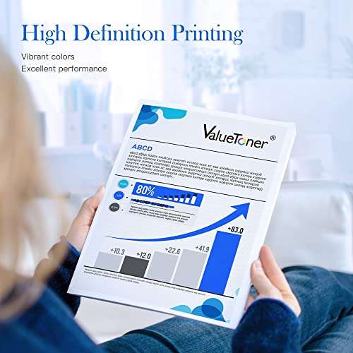 Valuetoner 62XL Ink Cartridges Black and Color Remanufactured for HP Ink 62 for HP 62XL Works with HP Envy 7640 7645 5660 5540 5640 7644 OfficeJet 5740 5741 8040 OfficeJet 200 250 258 Series (2-Pack) 4