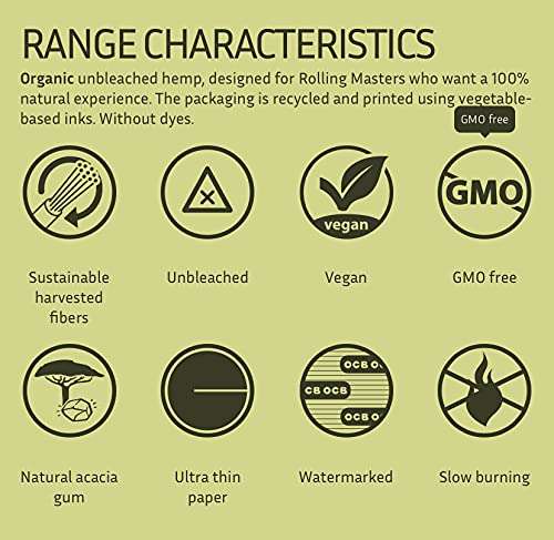 OCB France Auth. Seller RATTAN EXPO OCB ORGANIC HEMP SINGLE Rolling Papers Cigarette Papers Smoking Papers pack of (50) 3