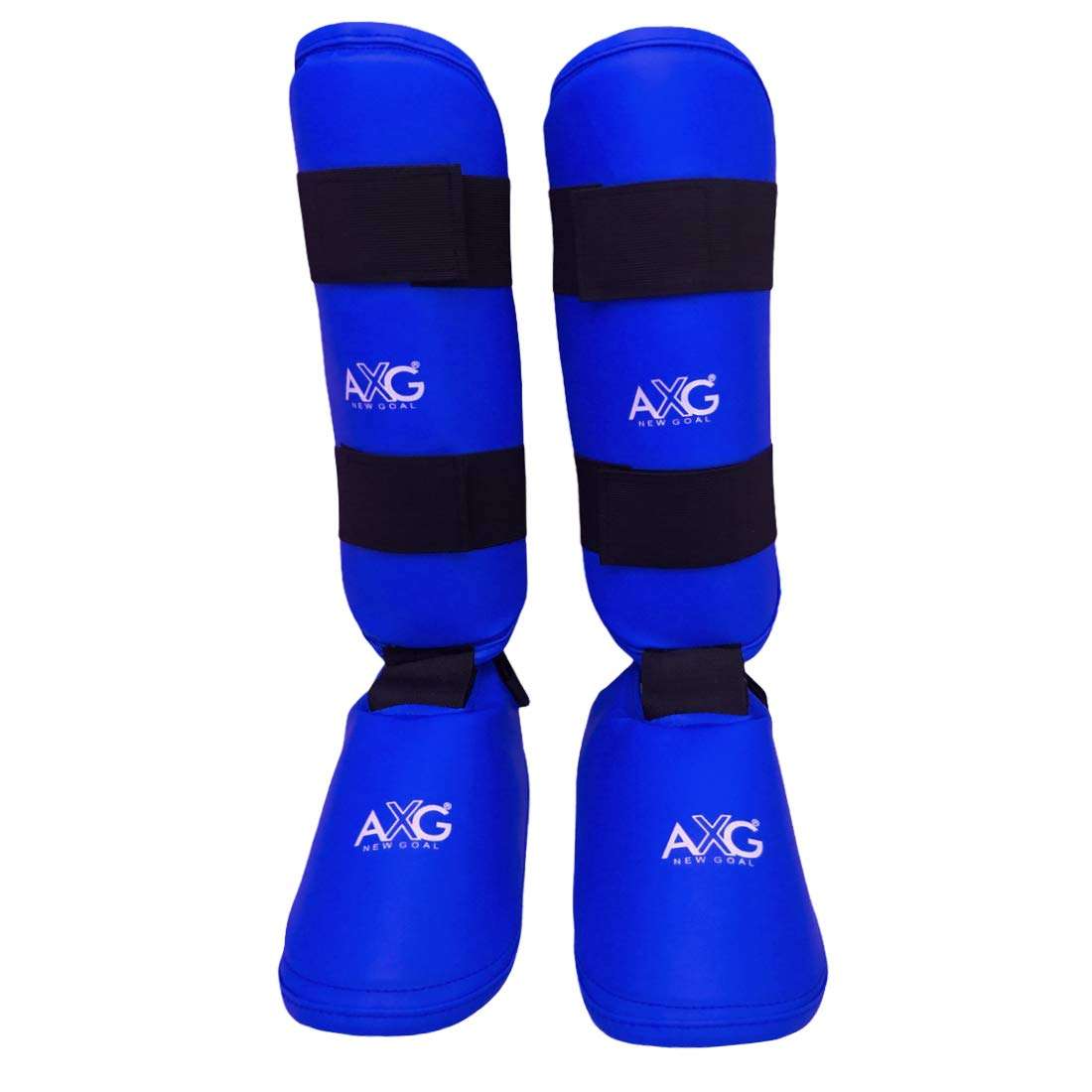 AXG New Goal Head Way Karate Taekwondo Shin Pad Muay Thai Kick Kickboxing MMA Shin Guard (Medium) 1