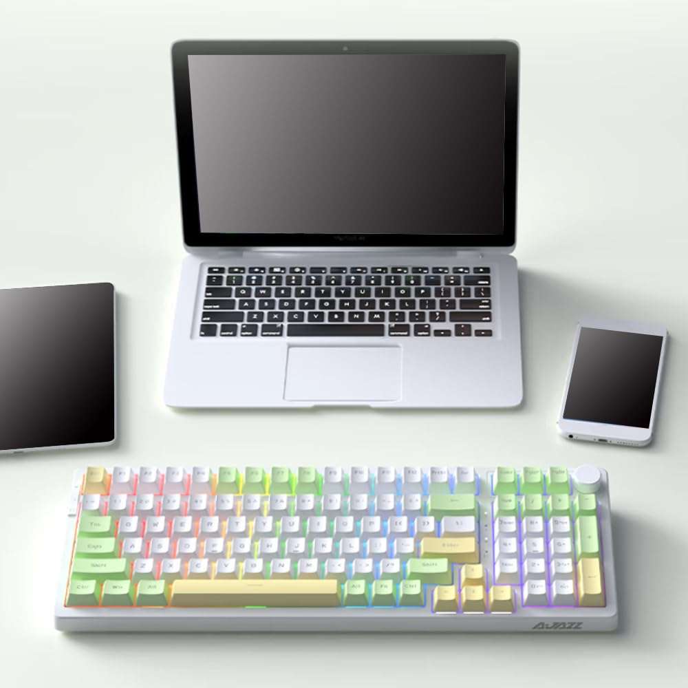 SIUKE AK992 Gasket Tri-Mode Keyboard RGB Mechanical Keyboard Gaming Keyboard with All Switches Customized Hot-Swappable BT Mode Wired Mode 2.4GHz Mode 3