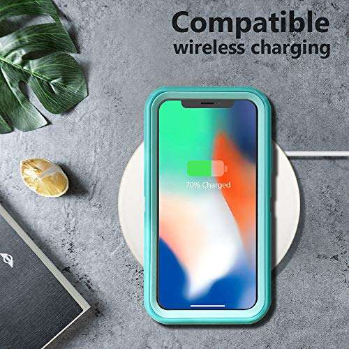 Case for iPhone Xs Max Heavy Duty Protective Cover for Men Women Shockproof Full Body Protection Anti Scratch Shell Hard Hybrid Soft Silicone Phone Cases for iPhone Xs Max + Stylus (Mint Green) 5