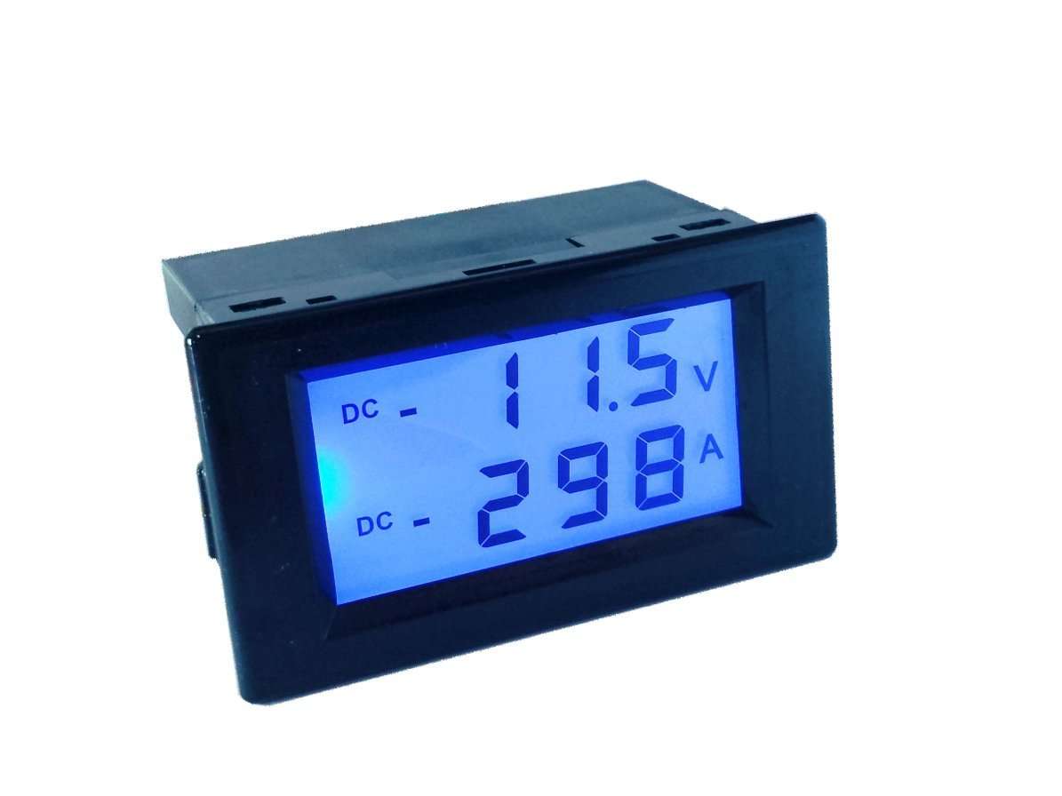 DC 20V +/-75A Charge Discharge Current Voltage Meter No Need Isolated Power Bidirectional Current AMP Voltage Combo Meter Charge Discharge 1