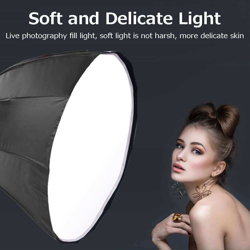 95cm/37.4" Octagonal Softbox, Foldable Photography Studio Octagon Umbrella Type Softbox Diffuser Reflector, for Portraits,Product Photography and Video Shooting 2