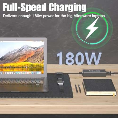180W Laptop Charger Compatible with Dell Inspiron One 2350 2320 Precision 15 17 7560 7510 7520 7530 7550 3530 7710 7730 5530 M4600 M4700 M4800 G7 G5 G3 7577 5515 Game Computer Power Adapter DA180PM111 2