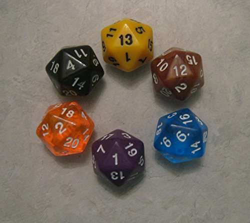 12x d20 RPG Polyhedral Dice Pack