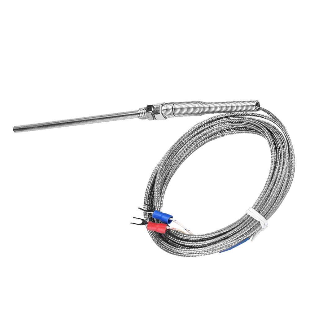 Thermocouple Temperature Sensors Wire K-Type M8 Thread 100mm / 3.9in Probe Length Temperature Range 0~400(4M),Thermocouple Thermometers and Probes 5