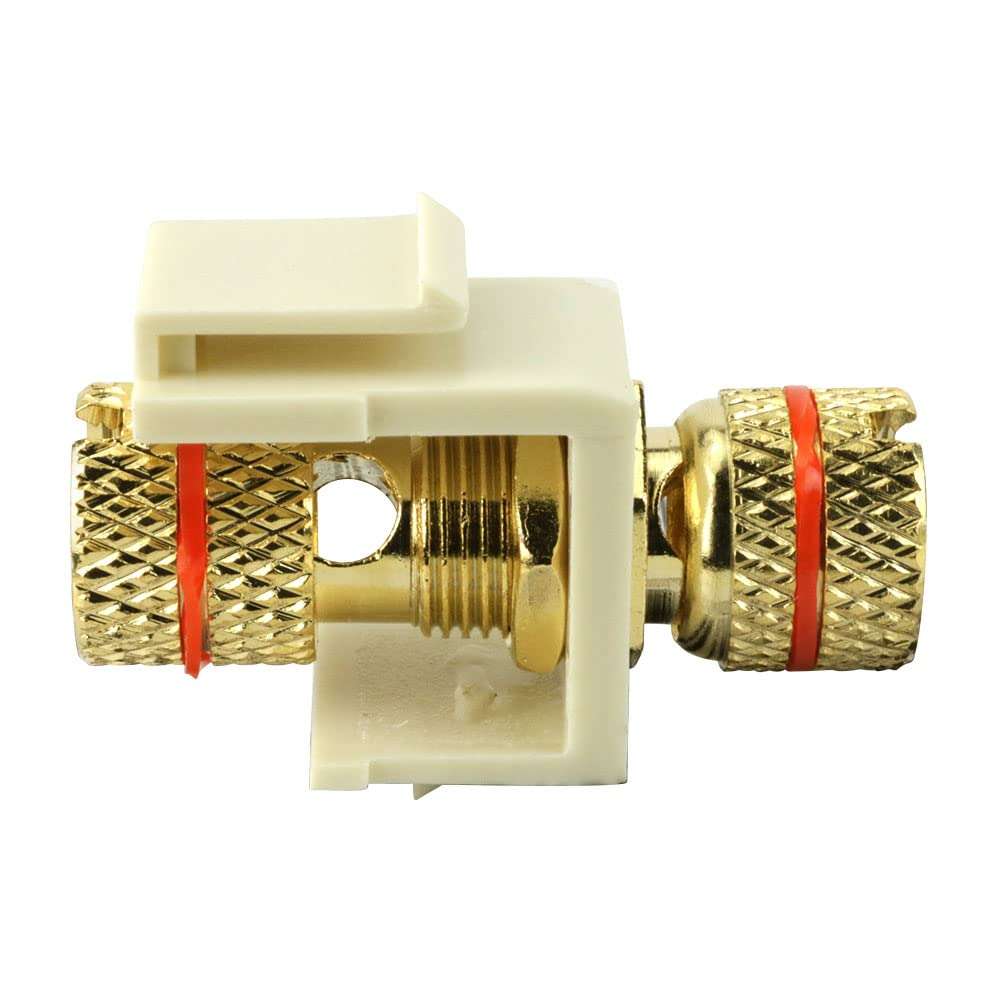 Gold-Plated Speaker Binding Post Keystone Insert 4