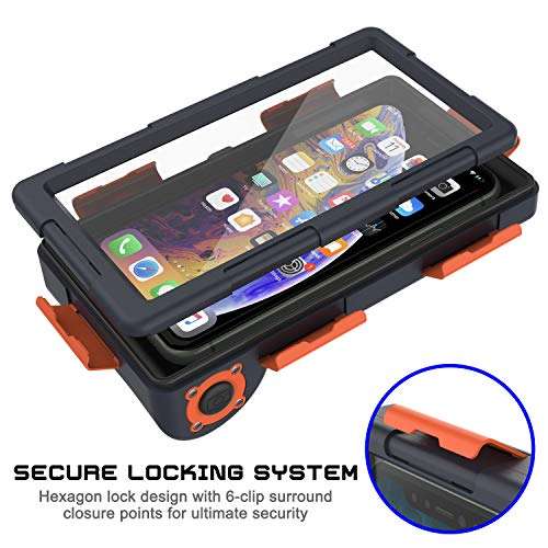 Punkcase Scuba Case Universal IPX8 Certified Waterproof Cover for Diving, Snorkelling & Snowboarding | Shutter Function | Turn Your Phone into The Ultimate Underwater Camera [Orange] 5