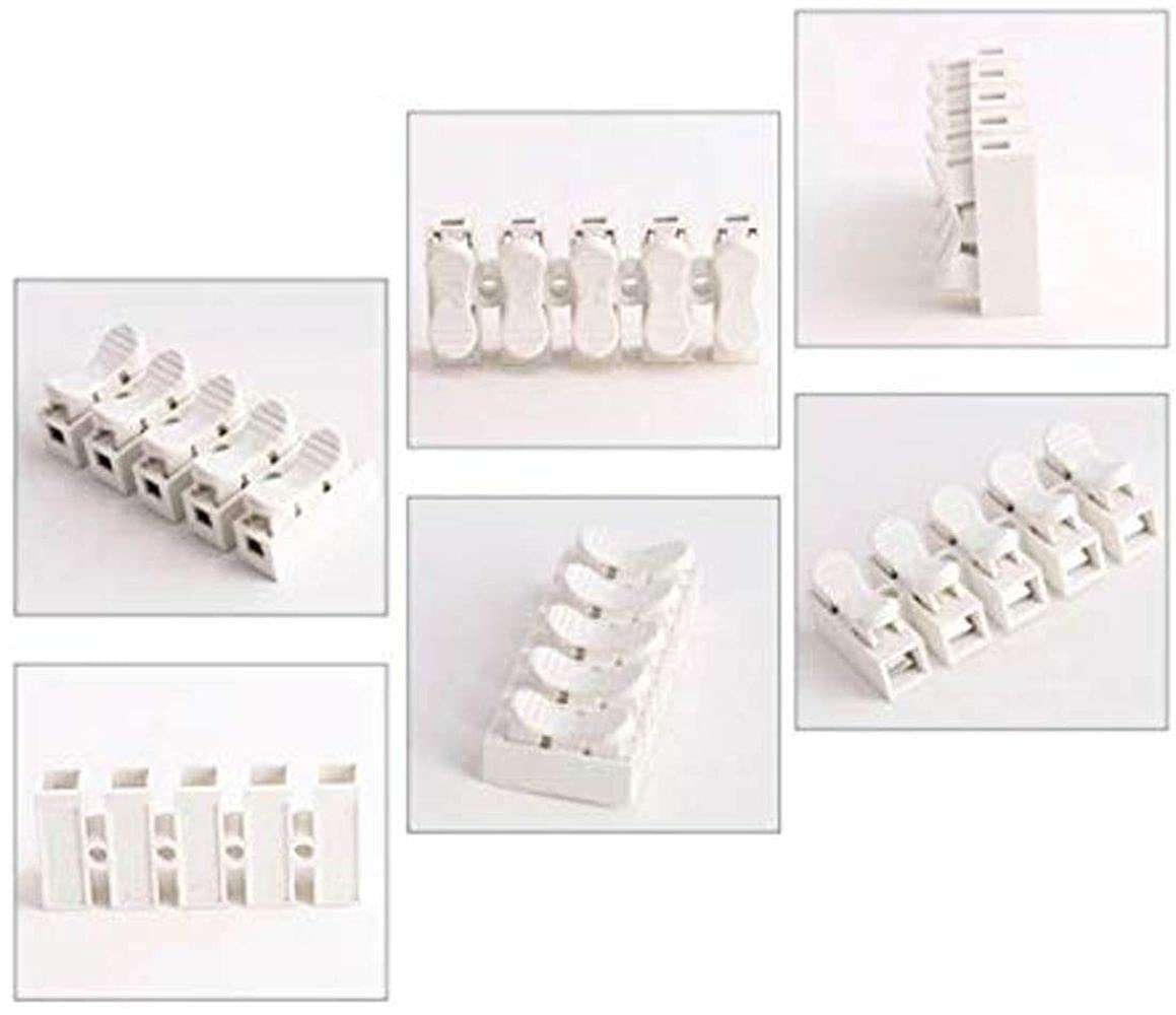 DIY Crafts CT-DIY-HI-30238 CH3 Spring Wire Connector Quick Connector Terminal Block Electrical Cable Clamp Terminal Connector LED Strip Light 4