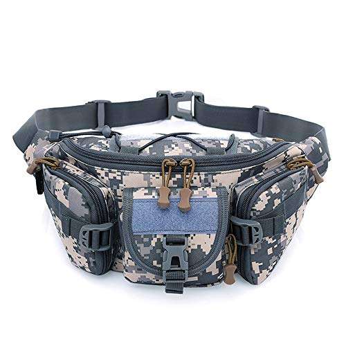 Chest Bag for Men, YiMiky Hiking Bag Waterproof Tactical Waist Bag Survival Kit Hip Belt Pack for Outdoor Running Riding Traveling Sports Climbing Cross-body Pack Lightweight - 06 1