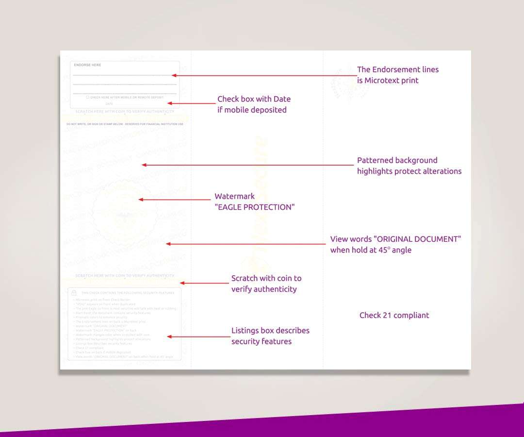 NextDayLabels - Blank Laser/Ink Jet Prismatic Red/Blue Laser Check Stock - Check On The Top, for Versacheck, Quick-Books, and Other Check Writing Software (500 Per Pack) 5