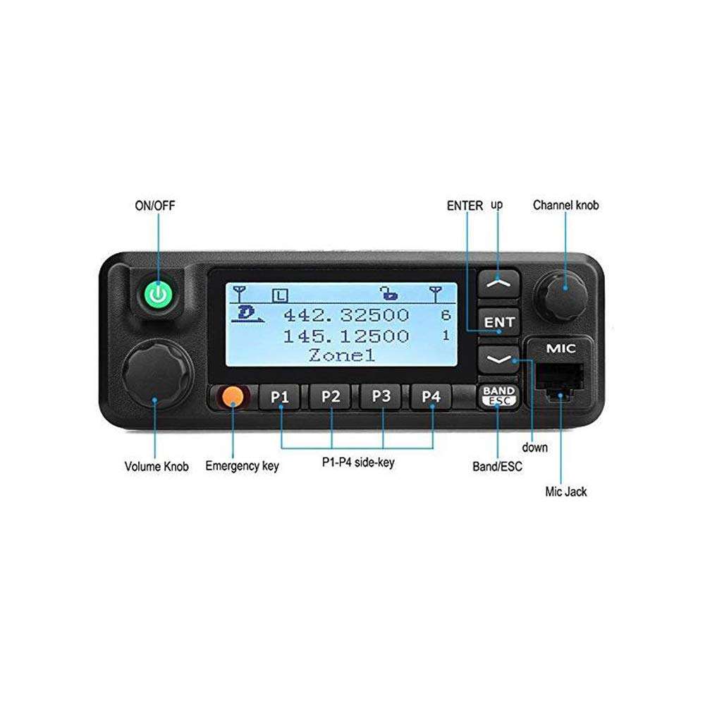 TYT MD-9600 GPS with AES256 Dual Band DMR Mobile Transceiver 50-Watt Car Truck Radio 3